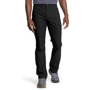 Eddie Bauer Men’s Fleece Lined Black 2-Way Stretch Tech Pant Sz 34x30